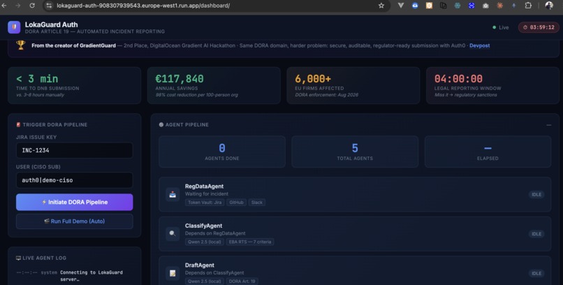 LokaGuard Auth — DORA Reporting via Auth0 Token Vault – screenshot 6
