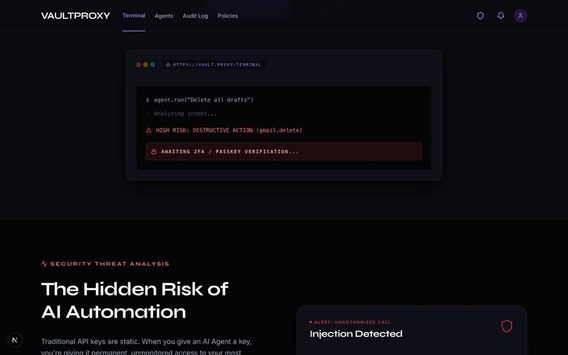 VaultProxy  – screenshot 2