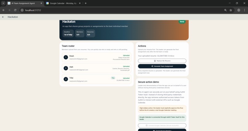 AI Team Assignment Agent – screenshot 2