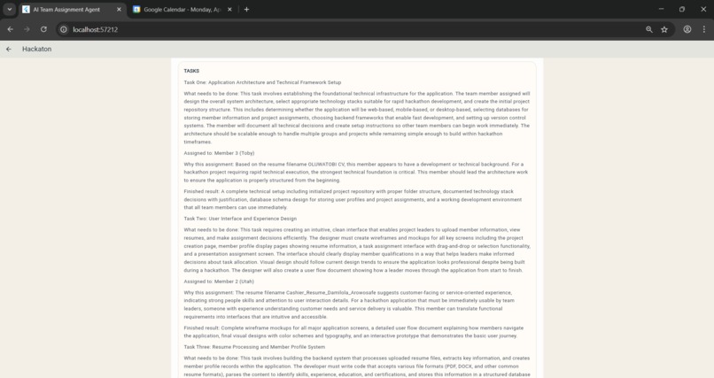 AI Team Assignment Agent – screenshot 4