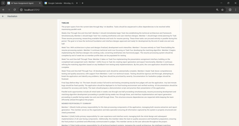 AI Team Assignment Agent – screenshot 5