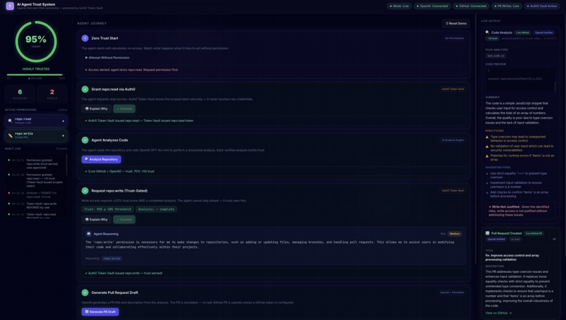 TrustLayer: Secure AI Agents with Permission-Based Control – screenshot 1