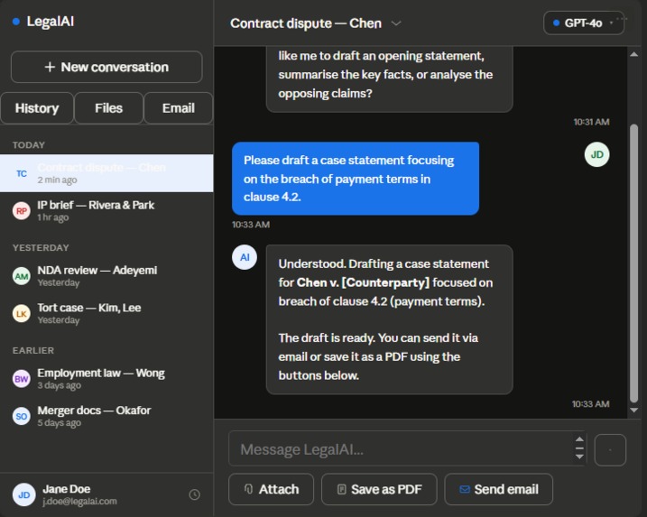LegalAI – screenshot 2