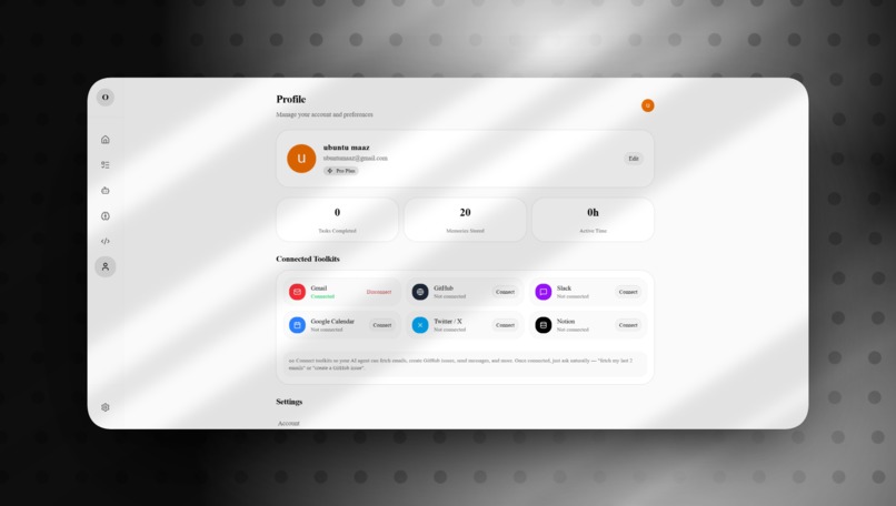OSAP (Open Stateful AI Platform) – screenshot 2