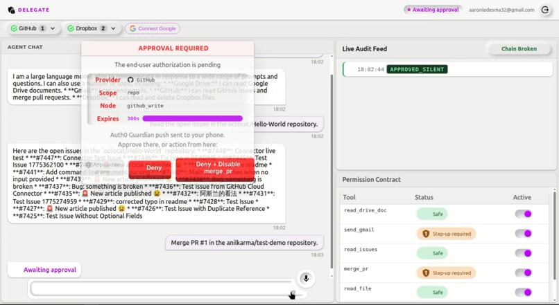 Delegate: Zero-Trust AI Agent Authorization – screenshot 2