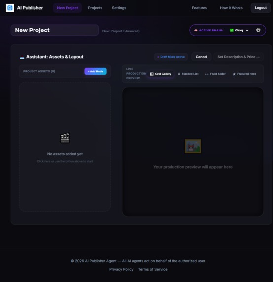 AI Publisher - The "Authorized to Act" AI Agent – screenshot 1