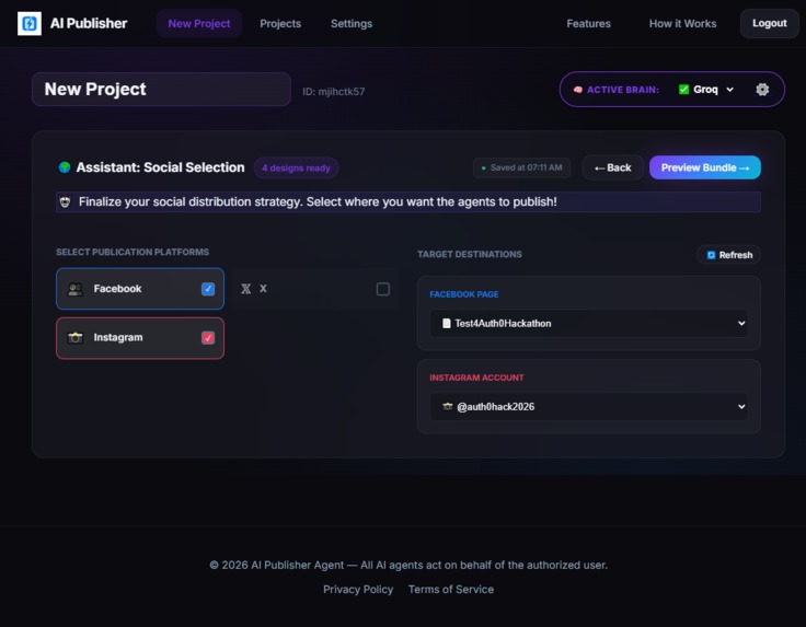 AI Publisher - The "Authorized to Act" AI Agent – screenshot 3
