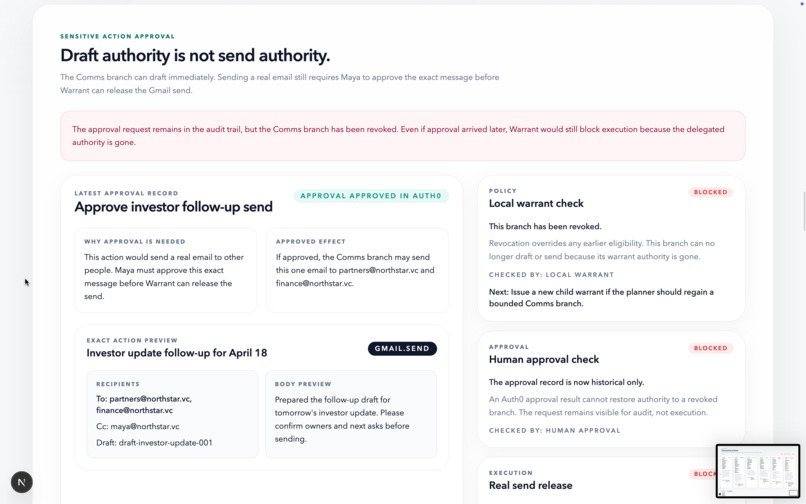 Warrant — OAuth for Apps. AI Agents Need Warrants. – screenshot 3