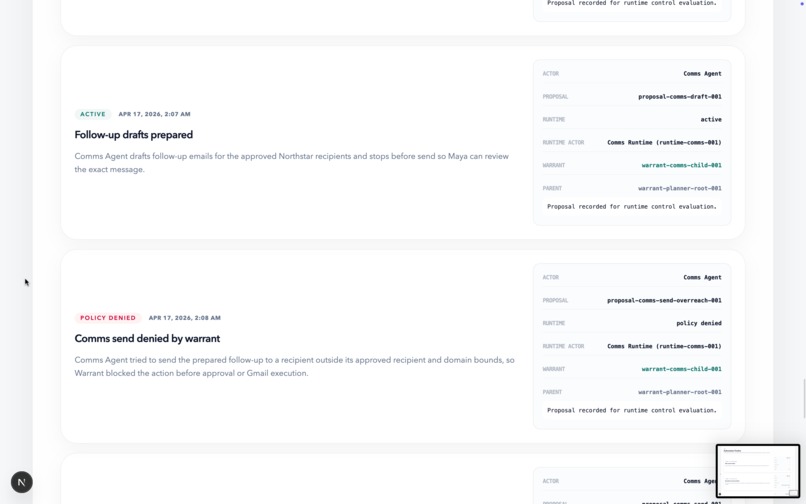 Warrant — OAuth for Apps. AI Agents Need Warrants. – screenshot 8