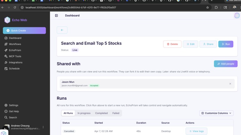 Echo – screenshot 2