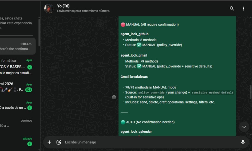 Agent lock – screenshot 1