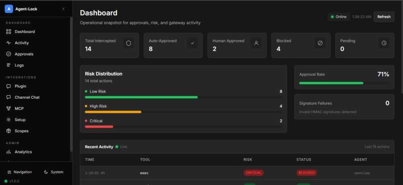 Agent lock – screenshot 2