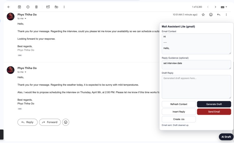 Mail Assistant Lite – screenshot 1