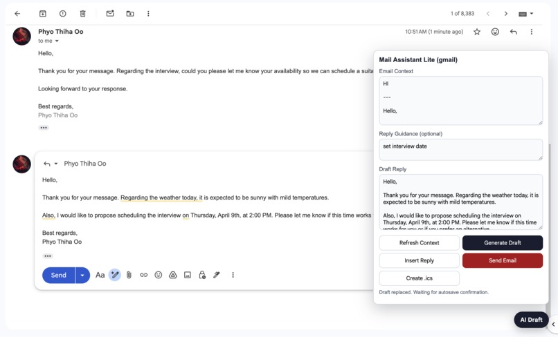 Mail Assistant Lite – screenshot 2