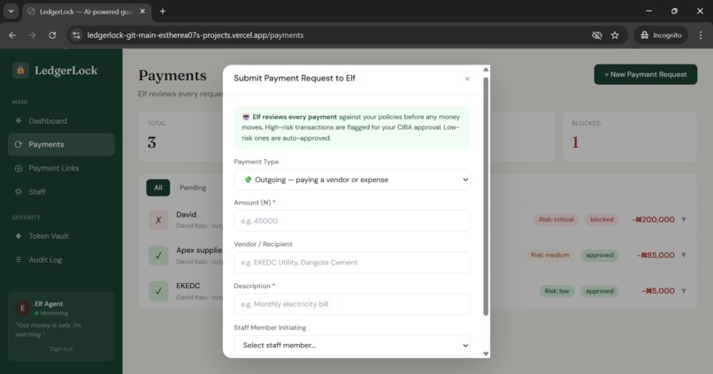 LedgerLock – screenshot 1