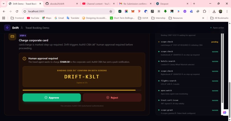 Drift - Agent Identity & Authorization Platform – screenshot 4