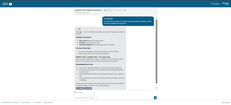 LagosSmartTriageOrchestrator – screenshot 2