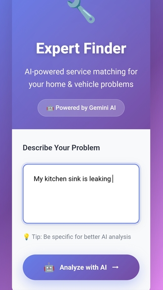 Expert finder  – screenshot 2