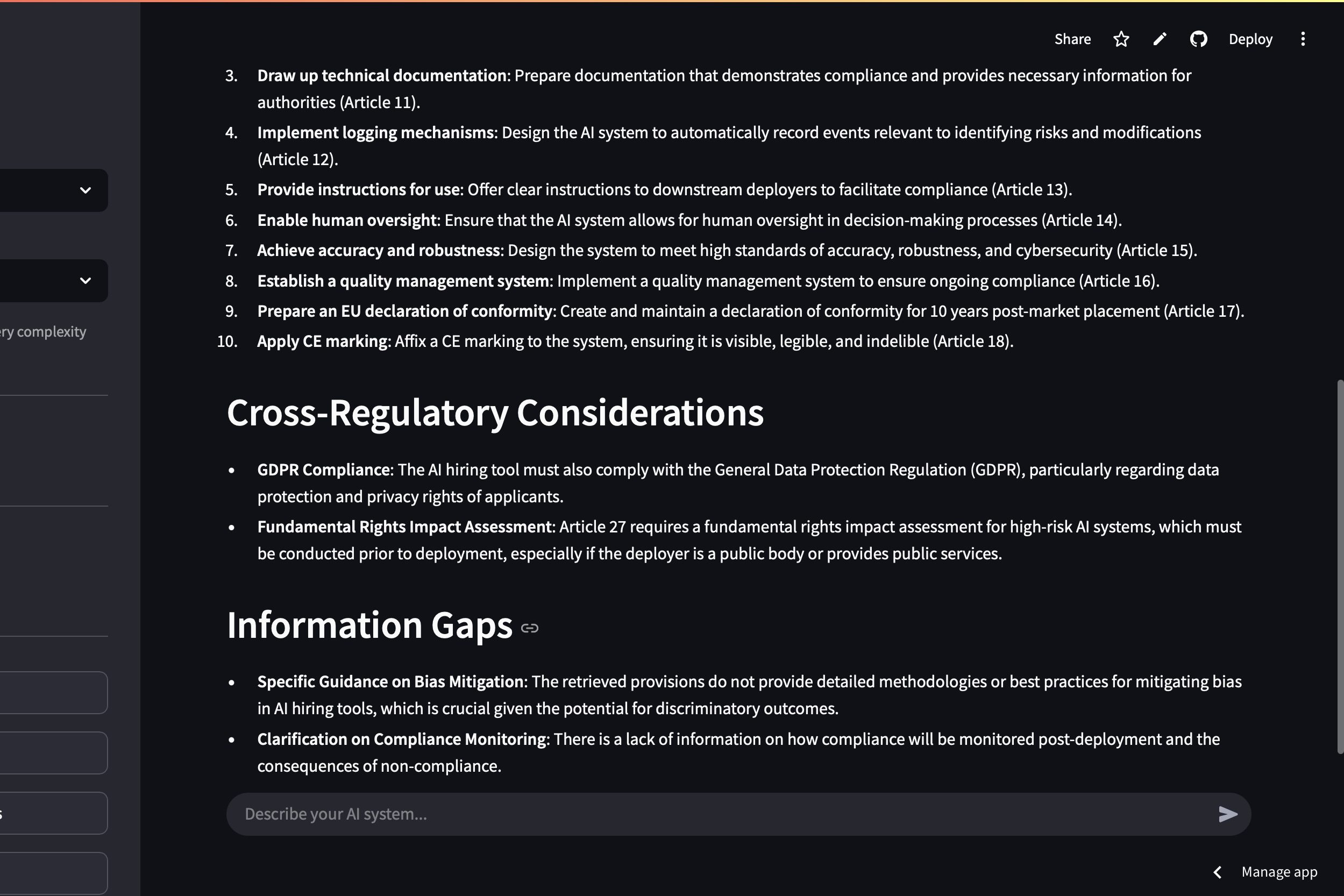 AI Compliance Copilot for the EU AI Act | Devpost