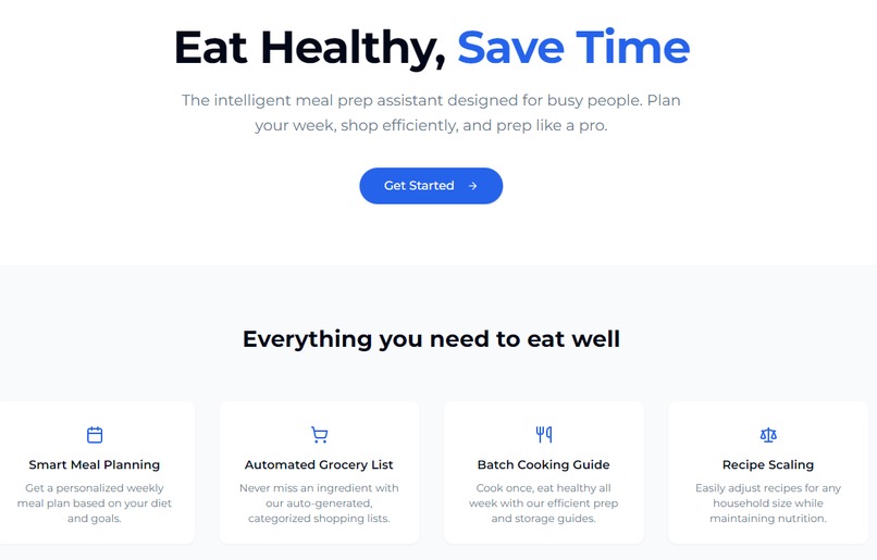 AI Meal Prep Planner – screenshot 1