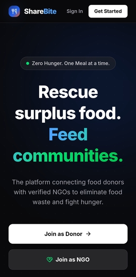 ShareBite: Transparent Food Rescue – screenshot 1
