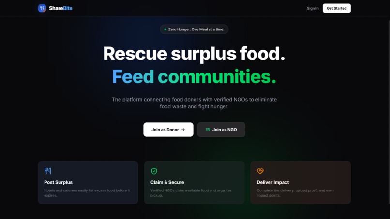 ShareBite: Transparent Food Rescue – screenshot 3