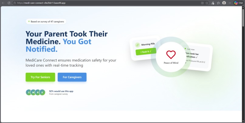 MediCare Connect — AI Medication Adherence Agent – screenshot 1