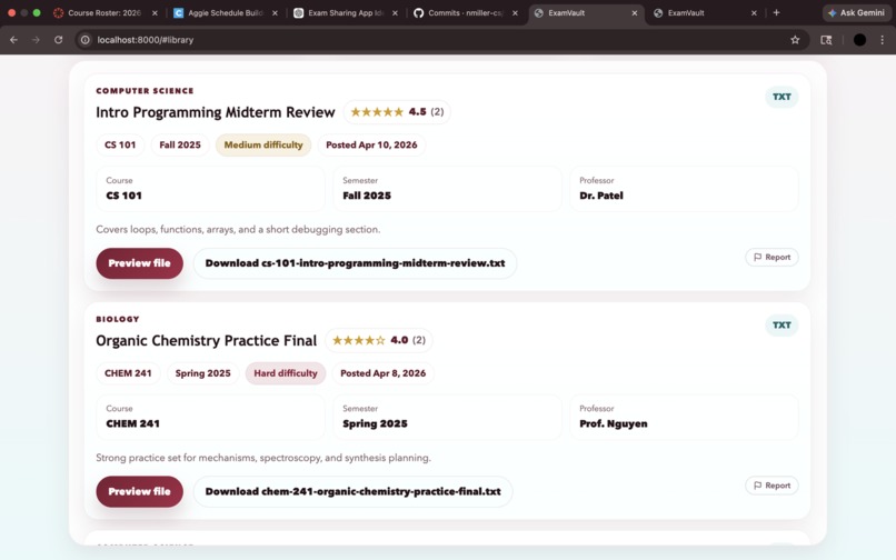ExamVault (NMSU Study Exchange) – screenshot 2