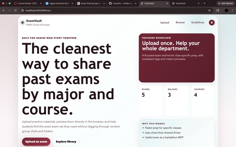 ExamVault (NMSU Study Exchange) – screenshot 1