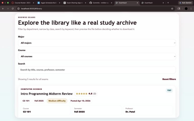 ExamVault (NMSU Study Exchange) – screenshot 4