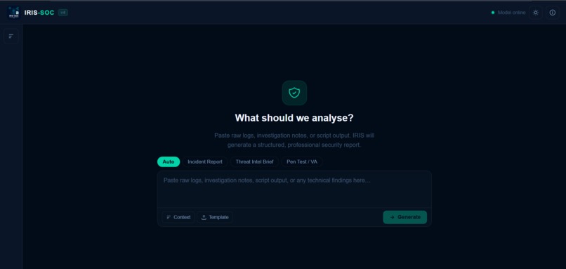 IRIS-SOC Reporting Platform – screenshot 1