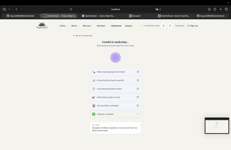 GeminiGrain: Smart Food Rescue Platform – screenshot 2