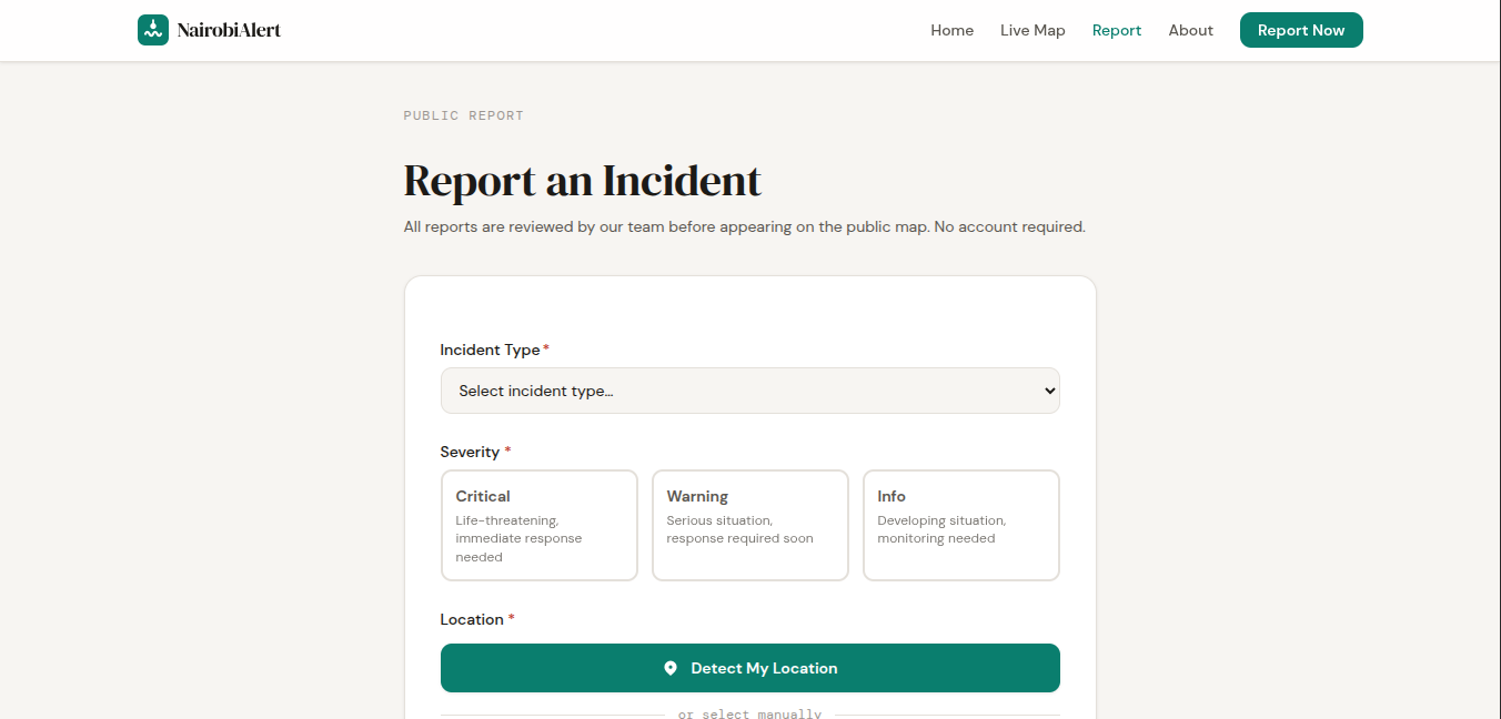 Nairobi Alert | Devpost
