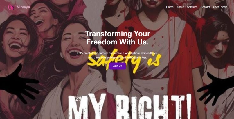 nirvaya AI-powered women’s safety app with live SOS & alerts – screenshot 1