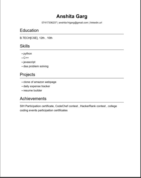 Resume builder  – screenshot 3