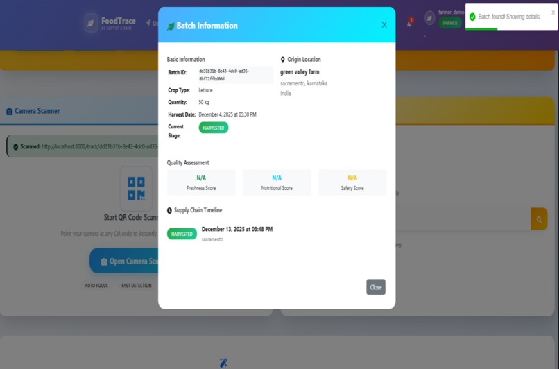 Food Supply Chain Tracker – screenshot 3