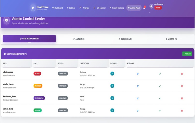 Food Supply Chain Tracker – screenshot 5