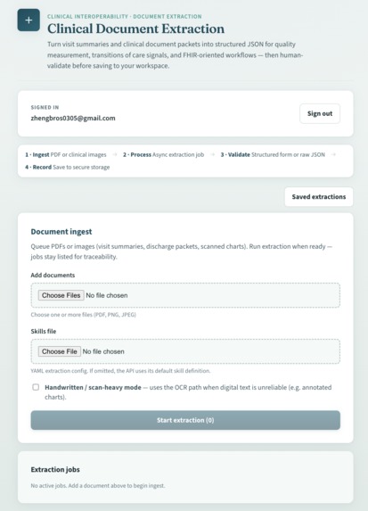 Clinical Document Extraction – screenshot 2