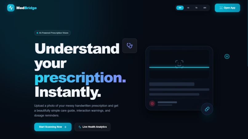  MedBridge AI: Bridging the Prescription Gap – screenshot 3