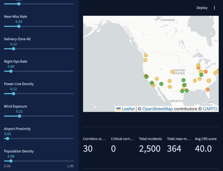 Drone Corridor Risk Scorer – screenshot 3