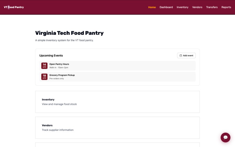 VT's Solution for the Food Pantry  – screenshot 1