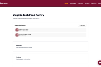 VT's Solution for the Food Pantry 