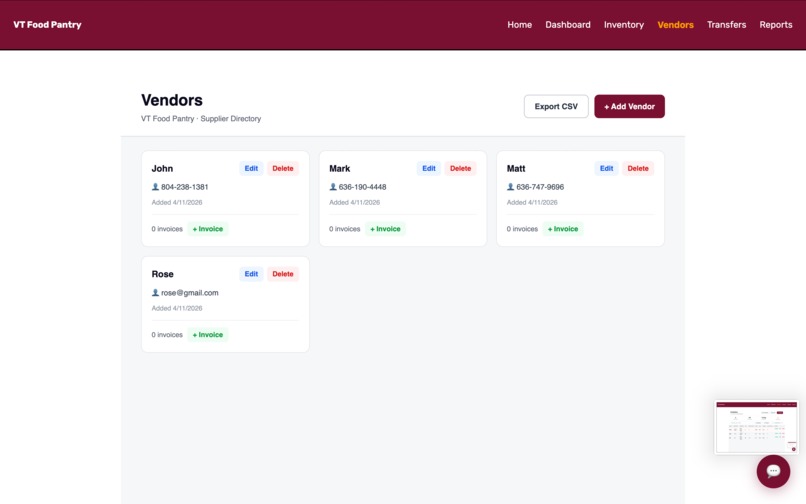 VT's Solution for the Food Pantry  – screenshot 4