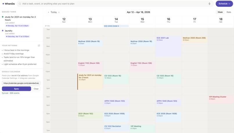 WhenDo – screenshot 1