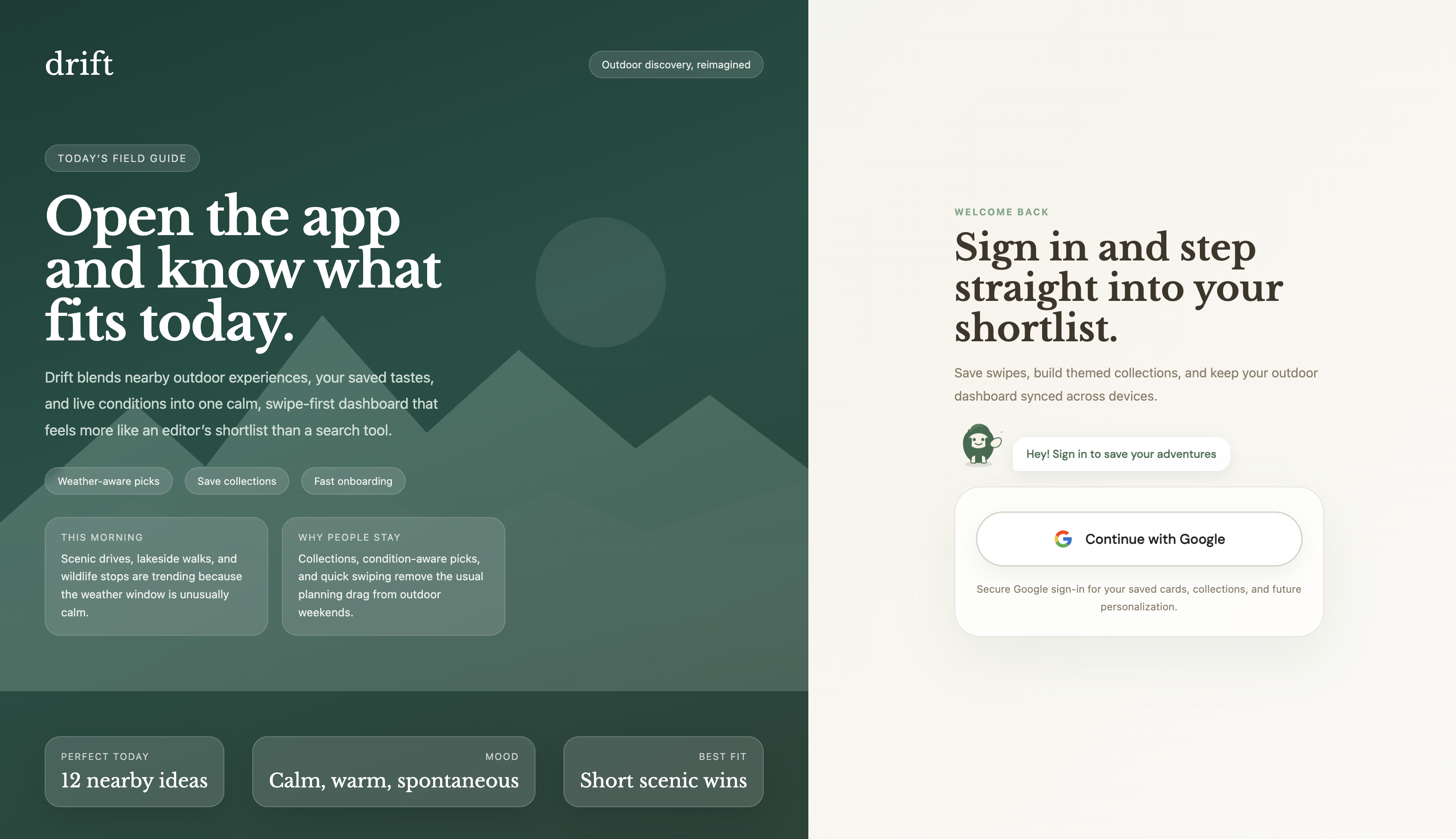 drift: The Outdoor Experience App | Devpost