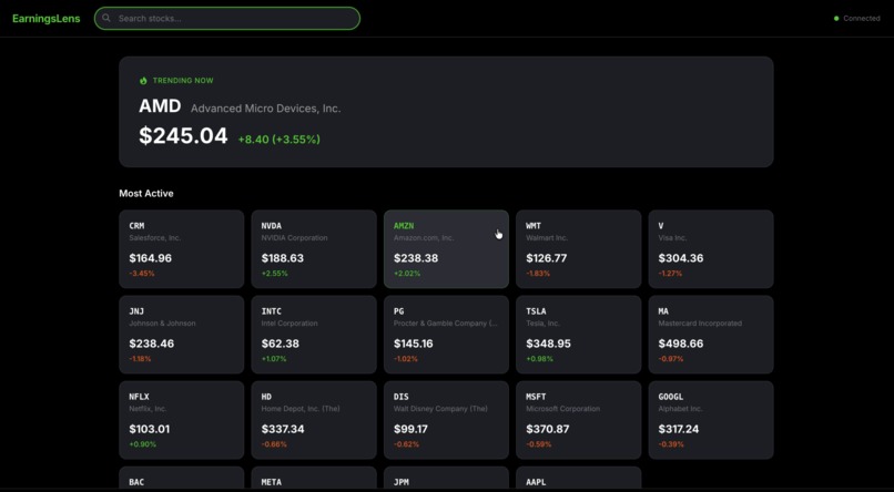 EarningsLens – screenshot 1