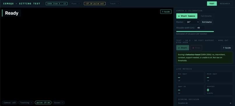 CeMoQu — Digital SARA Assessment for Ataxia – screenshot 10