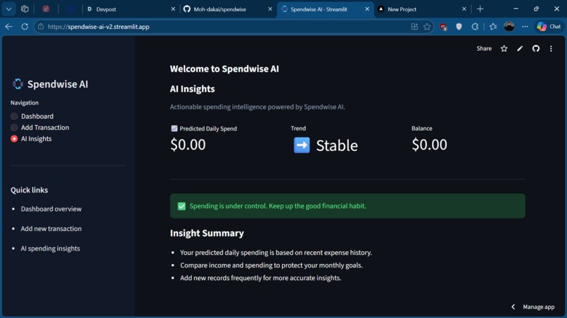 SpendWise AI – screenshot 2