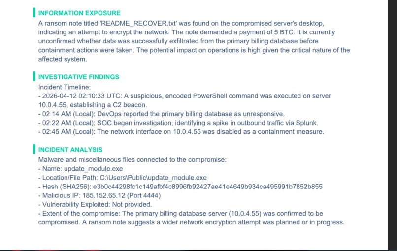 IRIS-SOC Reporting Platform – screenshot 3