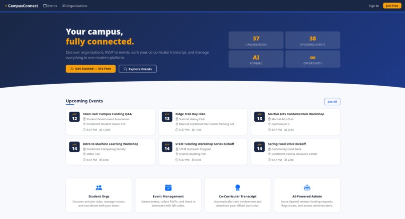 CampusConnect [Application Development & UI/UX] – screenshot 1